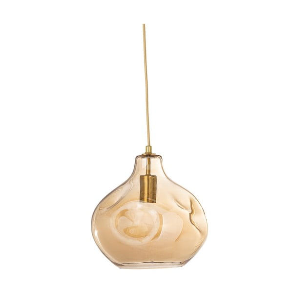 Lampadario marrone con paralume in vetro ø 30 cm Azizi – Bloomingville