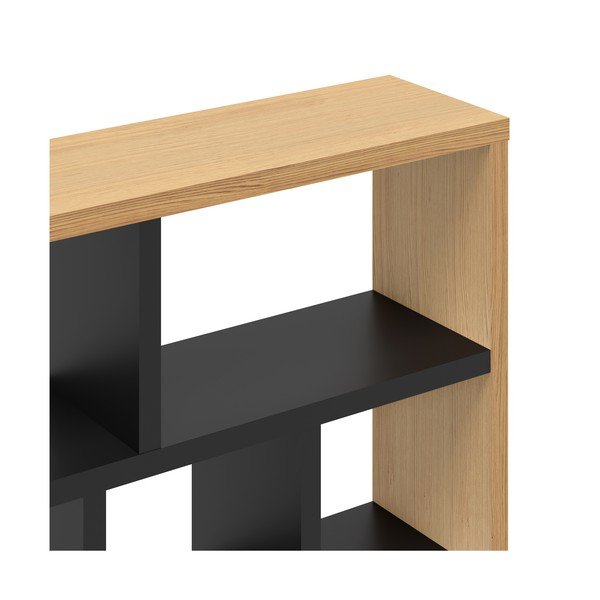 Libreria in rovere decorato in nero e naturale 150x198 cm Berlin - TemaHome-image-4