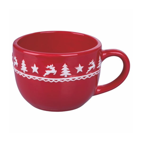 Tazza di Natale in ceramica rossa 410 ml Xmas - VDE Tivoli 1996