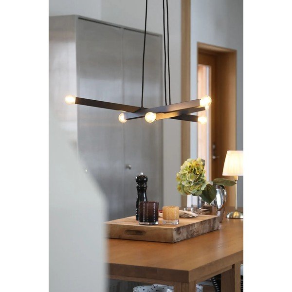 Lampadario nero in metallo Stack – Markslöjd-image-2