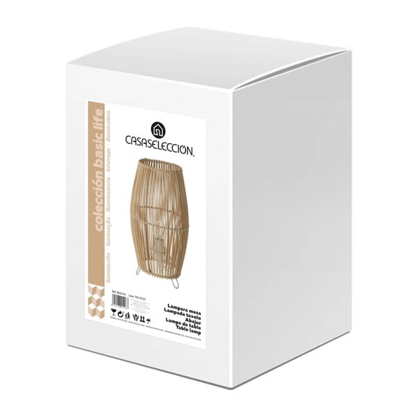 Lampada da tavolo in colore naturale con paralume in bambù (altezza 29 cm) Natural Way - Casa Selección-image-3