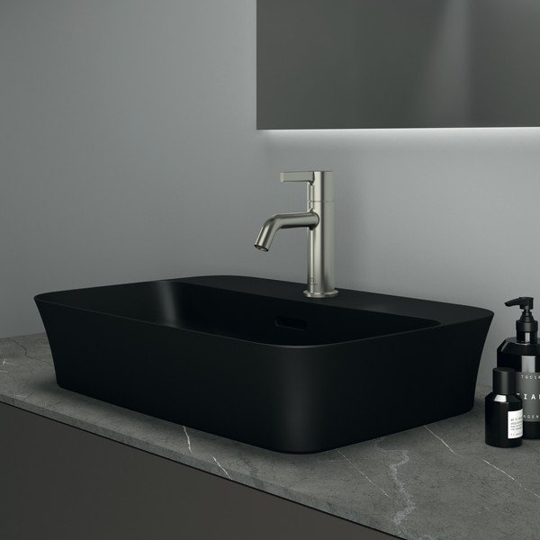 Lavabo in ceramica nera opaca 55x38 cm Ipalyss - Ideal Standard-image-1