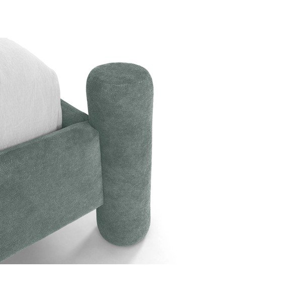 Letto matrimoniale imbottito azzurro con rete inclusa 160x200 cm Vera – Micadoni -image-4