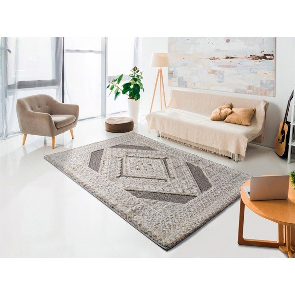 Tappeto beige , 133 x 190 cm Piazza Geo - Universal-image-1