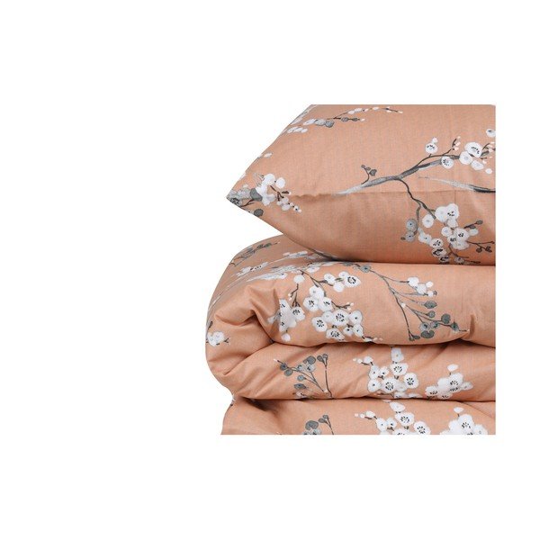Lenzuola in cotone arancione per letto matrimoniale 200x200 cm Chicory - Mijolnir-image-4