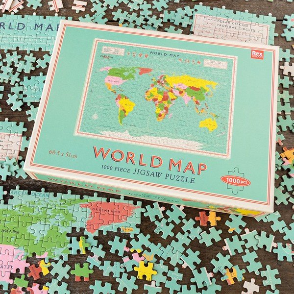 Puzzle 1000 pezzi World Map - Rex London-image-1