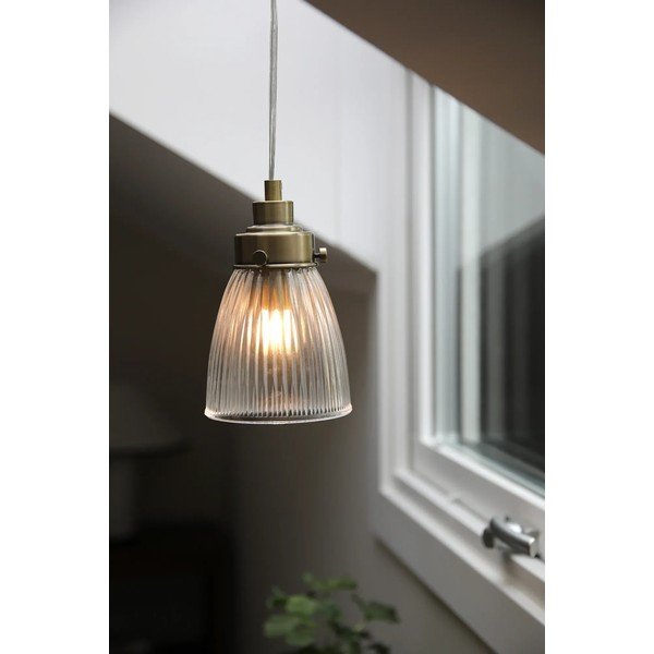 Lampadario color ottone con paralume in vetro ø 11 cm Bellis – Markslöjd-image-1