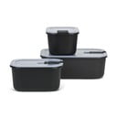 Scatole per alimenti in set da 3 Nordic black - Mepal