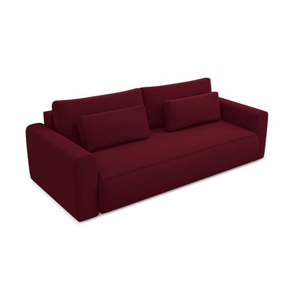 Divano burgundy allungabile/con contenitore con rivestimento in velluto 238 cm Kapua – Makamii-image-2