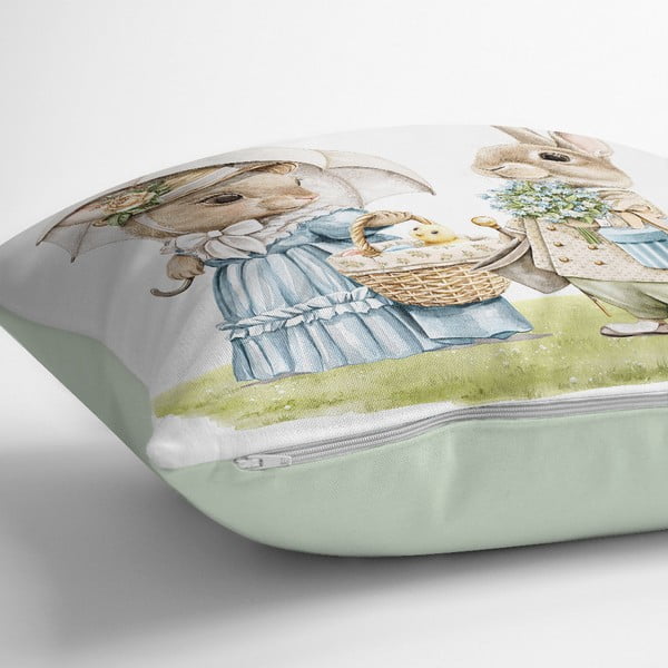 Federe con motivo pasquale in set da 4 43x43 cm - Mila Home-image-1