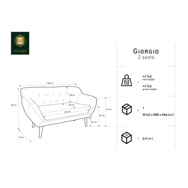 Divano a due posti viola Amelie - Mazzini Sofas-image-1