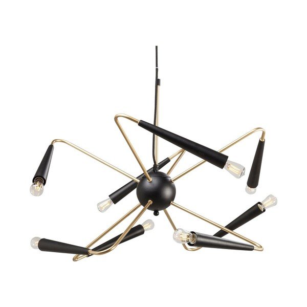 Lampada da soffitto nera con dettagli dorati Harlekin - Kare Design-image-4