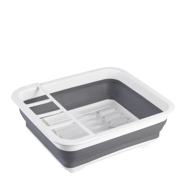 Scolapiatti pieghevole bianco e grigio Rack - Wenko