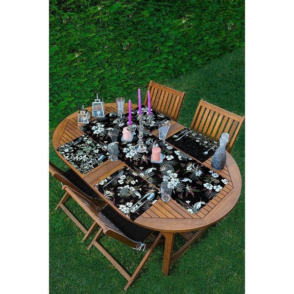 Set di 4 tovagliette e runner in tessuto - Minimalist Home World-image-1