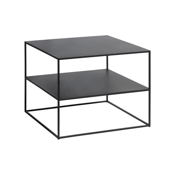 Tavolino in metallo nero 65x65 cm Pebble - Unique Furniture-image-2