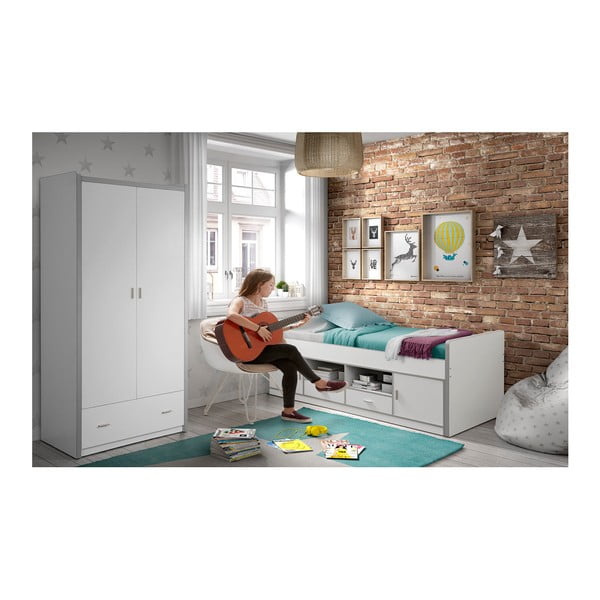 Armadio bianco , 202 x 96,5 cm Bonny - Vipack-image-2