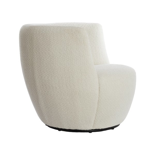 Poltrona bianca in tessuto bouclé Senja - Light & Living-image-3