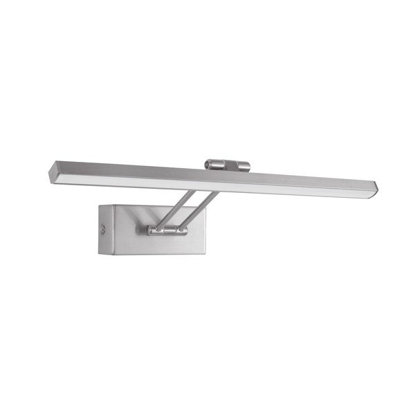 Lampada da parete LED argentata in alluminio con struttura flessibile Marnell – Nova Luce