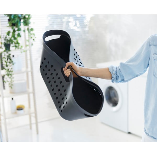 Cesto portabiancheria in plastica da 39 l Jona - Rotho-image-2
