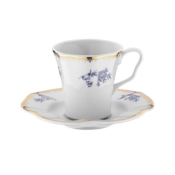 Sada 6 porcelánových šálků s podšálky Kutahya Miragho