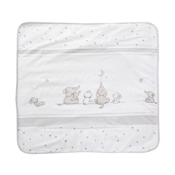 Coperta per bambini bianca/grigia in micropile 80x80 cm Sternenzauber – Roba-image-3