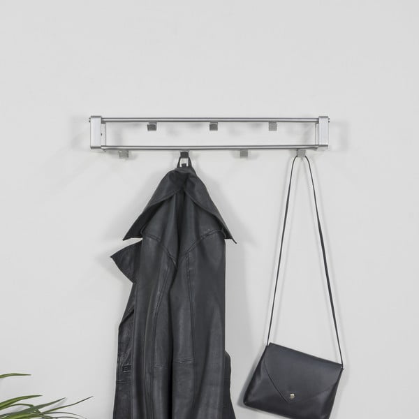 Attaccapanni da parete argentato in metallo 60 cm Rex – Spinder Design-image-1