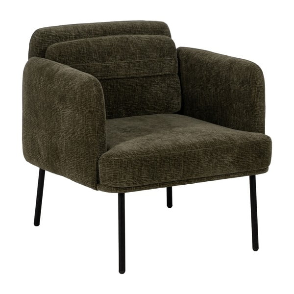 Poltrona verde con rivestimento in ciniglia Bind – Ixia