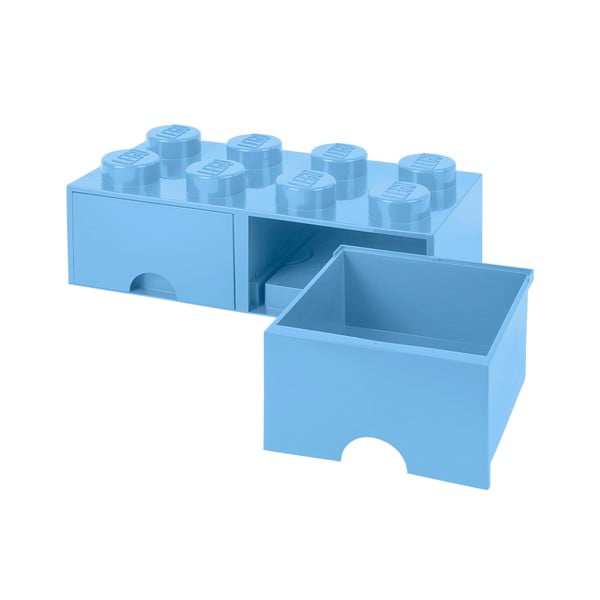 Scatola portaoggetti azzurra con due cassetti - LEGO®-image-2