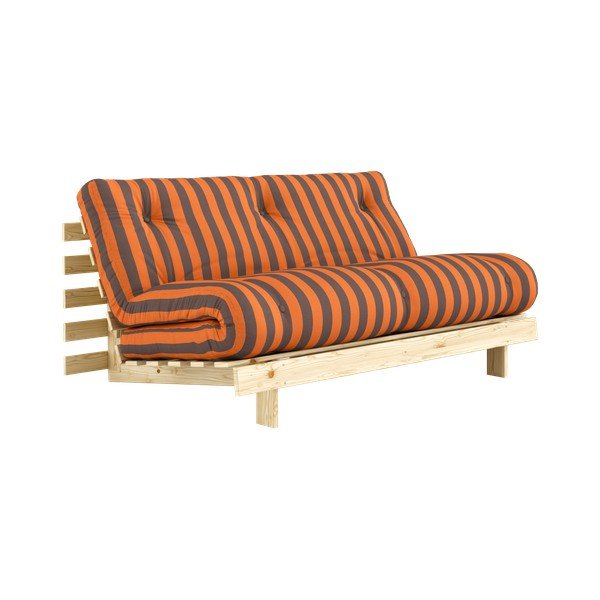 Divano arancione/marrone allungabile 160 cm Roots – Karup