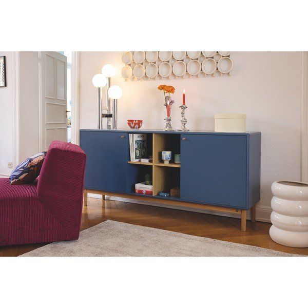 Cassettiera bassa blu scuro 175x80 cm Color Living - Tom Tailor-image-1
