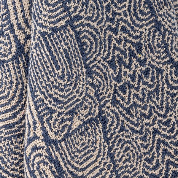 Coperta blu in misto cotone 130x160 cm Bresso – Bloomingville-image-4