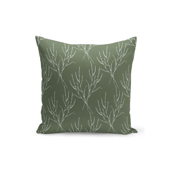 Cuscino con imbottitura Nature verde scuro, 43 x 43 cm - Kate Louise