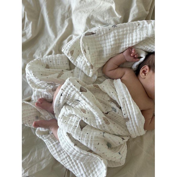 Coperta per bambini avorio in cotone organico 100x100 cm Dreamland – Cam Cam Copenhagen-image-3