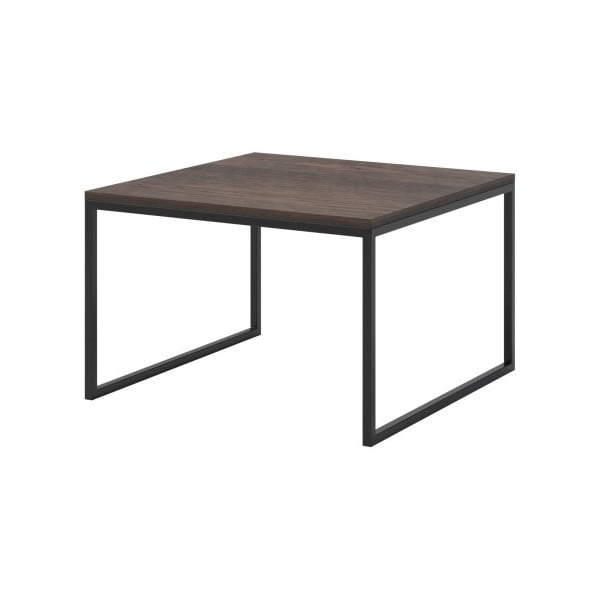 Tavolino marrone con gambe nere Eco, 70 x 45 cm - MESONICA
