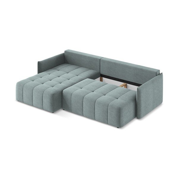 Divano angolare blu allungabile/con contenitore (con penisola a sinistra/con chaise lounge) Moku – Makamii-image-4