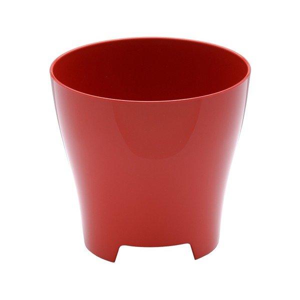 Vaso rosso Luna, ø 25 cm - Plastia