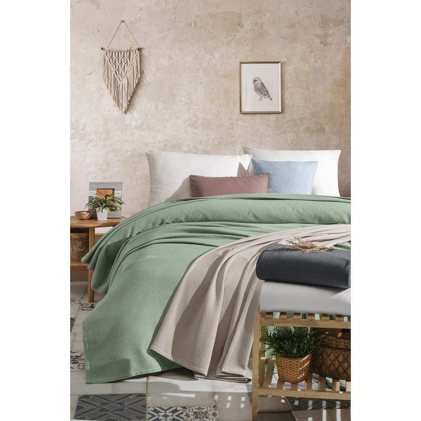 Copriletto in cotone beige per letto matrimoniale 220x240 cm - Mijolnir-image-2