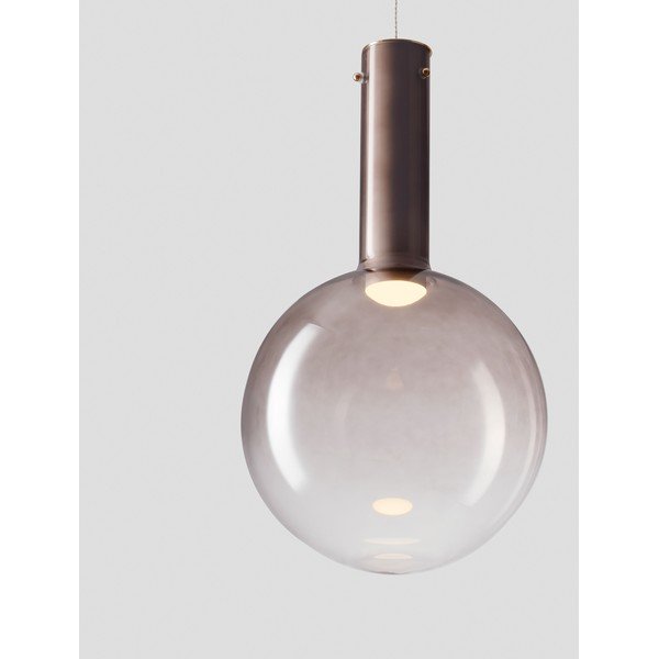 Lampadario LED marrone in vetro con intensità regolabile ø 30 cm Nostos – Nova Luce-image-1