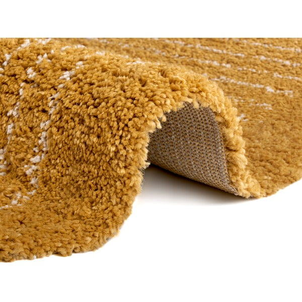 Tappeto rotondo giallo ocra ø 120 cm Dion - Hanse Home-image-2