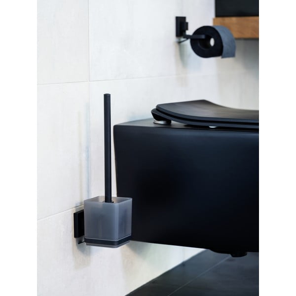 Scopino nero autoportante in plastica Quadro - Wenko-image-1