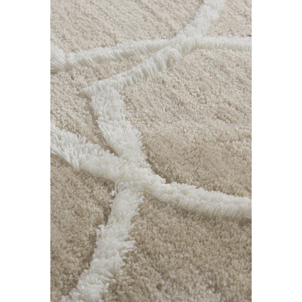 Tappeti da bagno beige in set di 3 pezzi 60x40 cm Bonne - Foutastic-image-3
