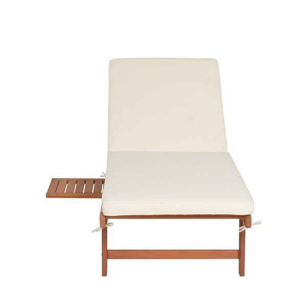 Lettino da giardino in legno color crema-naturale San Diego - Garden Pleasure-image-4