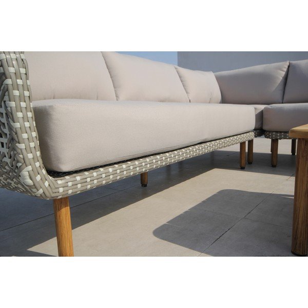 Set da giardino in rattan artificiale grigio per 6 persone Norheim - Bonami Selection-image-4