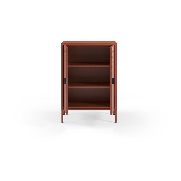 Armadietto color terracotta in metallo 70x100x40 cm Sayla – Marckeric-image-3