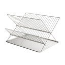 Scolapiatti a due piani color argento lucido in metallo 41x31 cm Dry-It – Mette Ditmer Denmark
