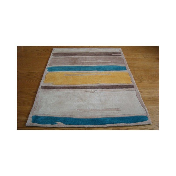 Koberec Paint Strokes Teal Yellow, 160x220 cm-image-2
