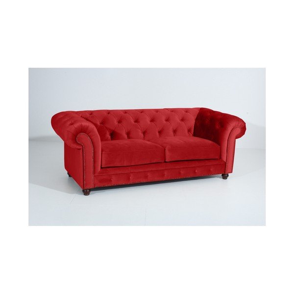 Divano rosso Orleans Velvet, 216 cm - Max Winzer-image-4