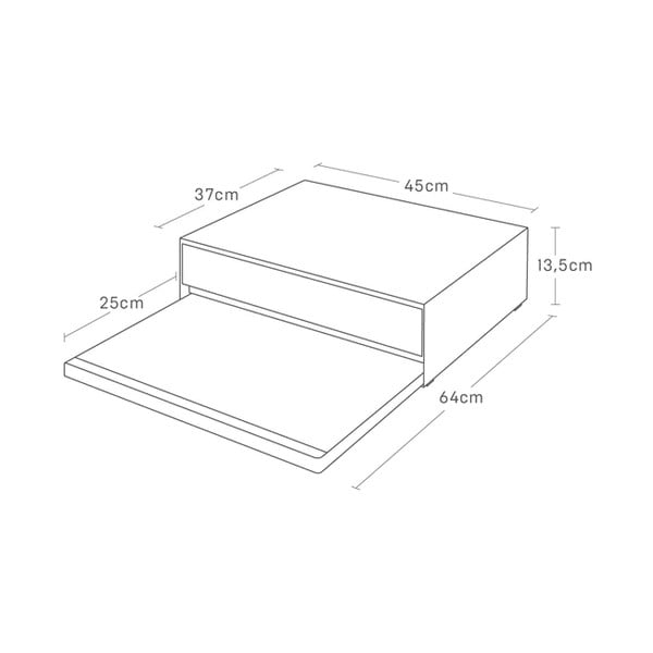 Ripiano aggiuntivo estraibile in metallo Tower - YAMAZAKI-image-2