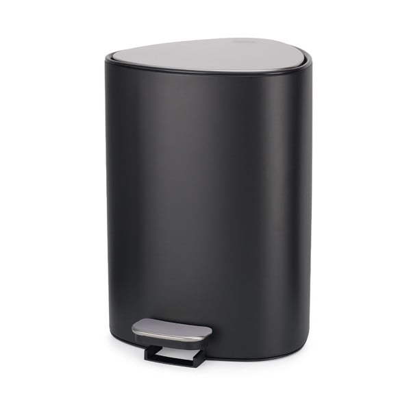 Cestino per la spazzatura nero opaco in acciaio con pedale 5 l EasyStore Luxe – Joseph Joseph