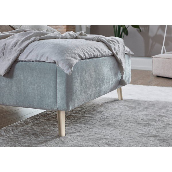 Letto matrimoniale imbottito azzurro rete non inclusa 120x200 cm Mattis – Meise Möbel-image-3